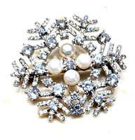 Spilla Venerio Donna SPILLE in Argento Perla CRISTALLO DI NEVE AG